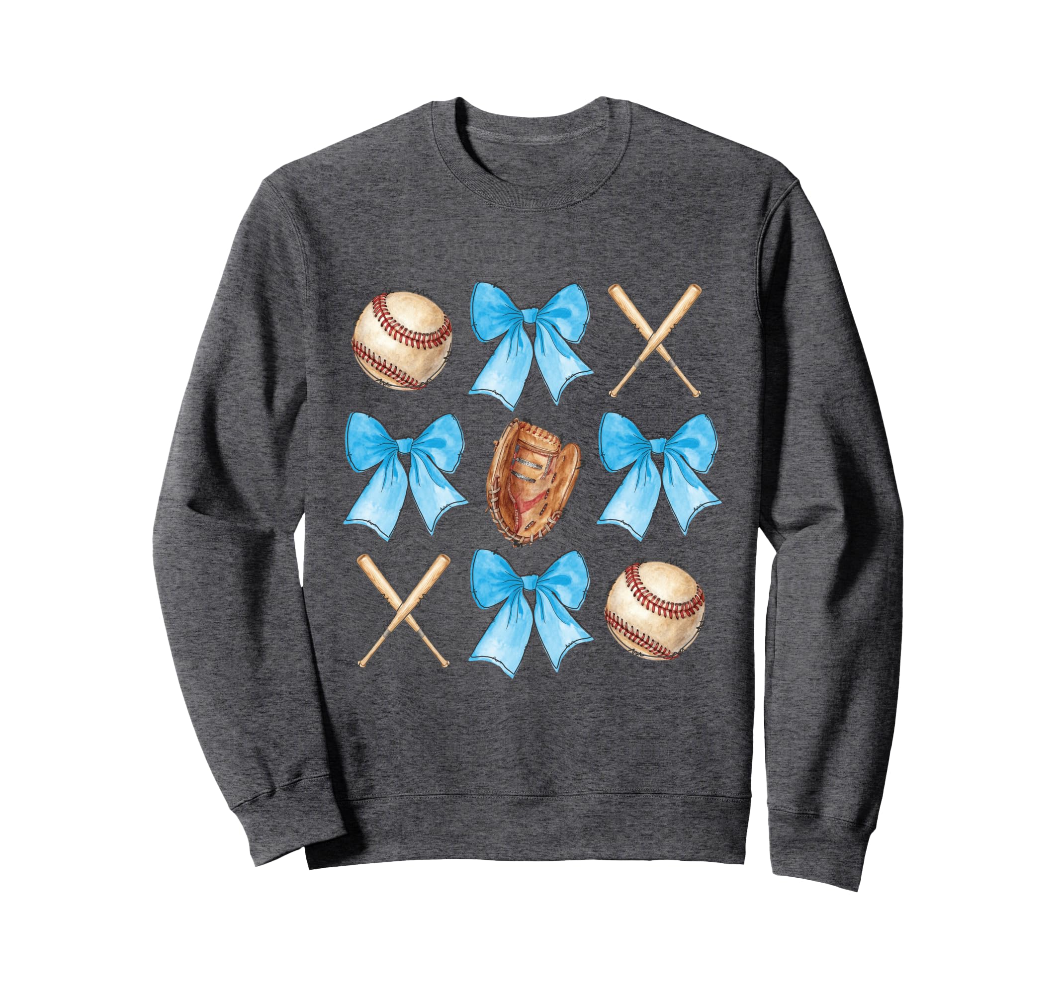 Baseball Coquette Bow Cheer Mom Sweatshirt - Trendy Graphic Men Women - T-Shirt, Sweatshirt, Hoodie