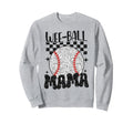 Wee Ball Mama Leopard Baseball Sweatshirt - Casual Everyday Wear Men Women - T-Shirt, Sweatshirt, Hoodie
