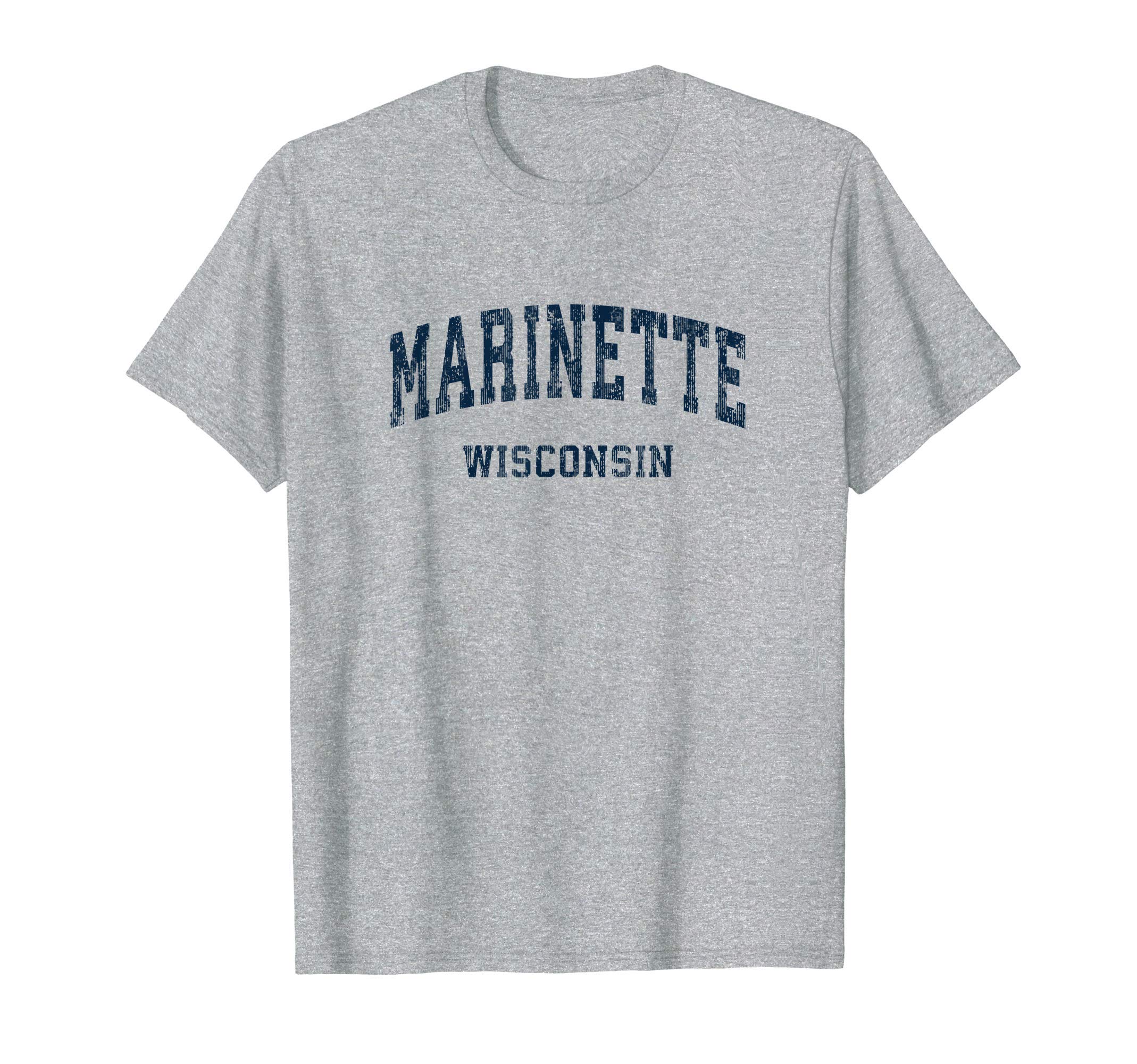 Marinette Wisconsin Wi Varsity Sports T-Shirt - Aesthetic Graphic Unisex - T-Shirt, Sweatshirt, Hoodie