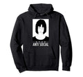 Anti Social Japanese Kanji Text Hoodie - Casual Everyday Wear for Adults - T-Shirt, Sweatshirt, Hoodie
