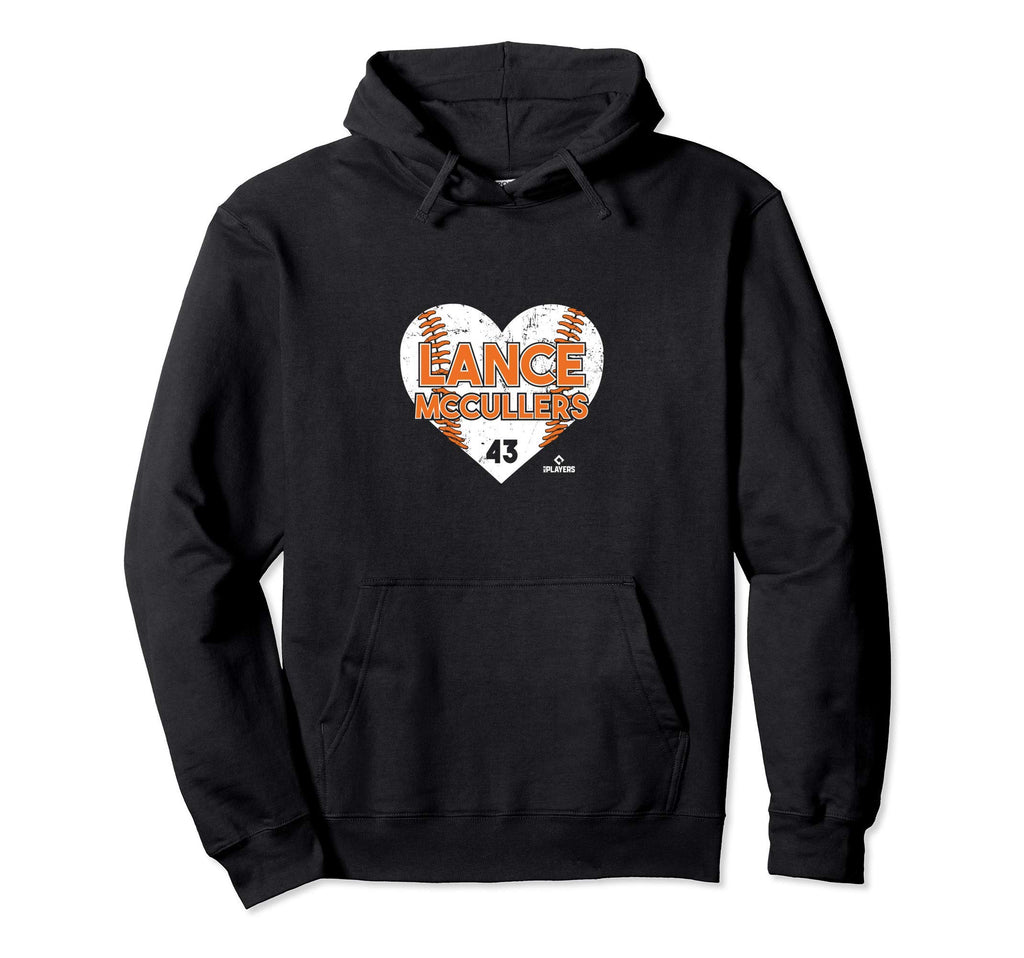 Lance Mccullers Heart Baseball Hoodie - Trendy Graphic Unisex - T-Shirt, Sweatshirt, Hoodie