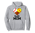 Ball Mom Funny Baseball Softball Basketball Hoodie - Unique Graphic Unisex - T-Shirt, Sweatshirt, Hoodie