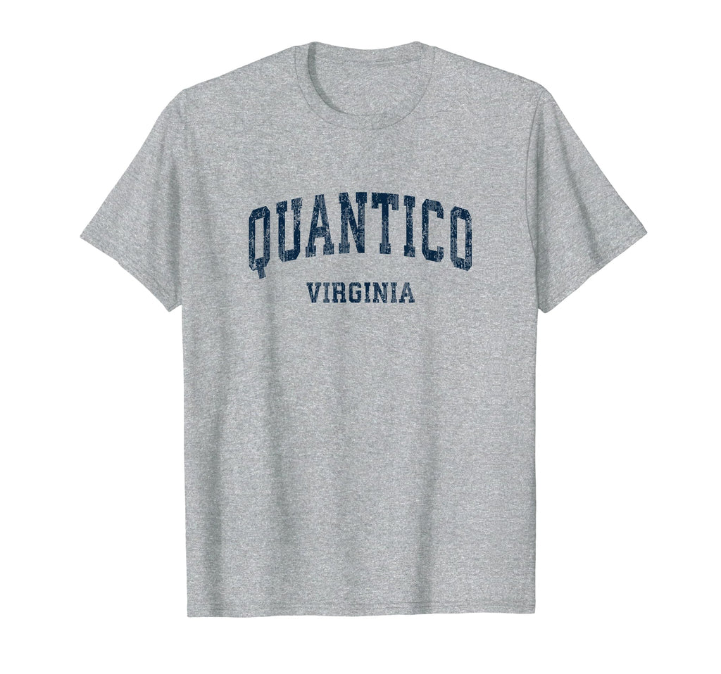 Quantico Virginia Va Varsity Sports Navy T-Shirt - Streetwear Style Unisex - T-Shirt, Sweatshirt, Hoodie