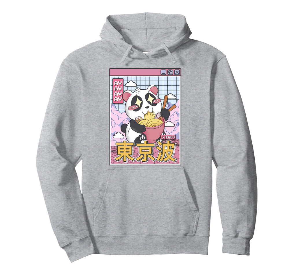 Panda Bear Ramen Japanese Kawaii Hoodie - Streetwear Style Men Women - T-Shirt, Sweatshirt, Hoodie