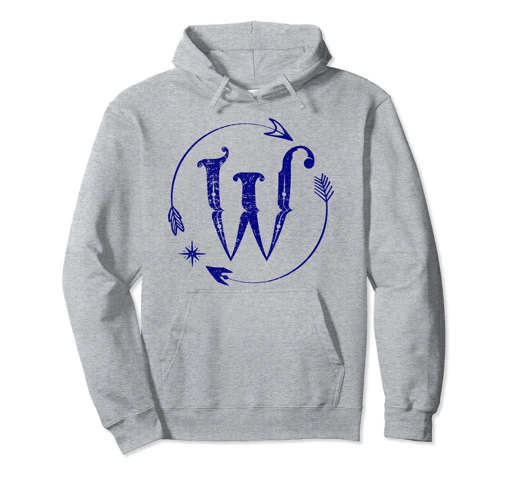 Initial W Monogram Boho Name Letter W Hoodie - Custom Art Print Men Women - T-Shirt, Sweatshirt, Hoodie