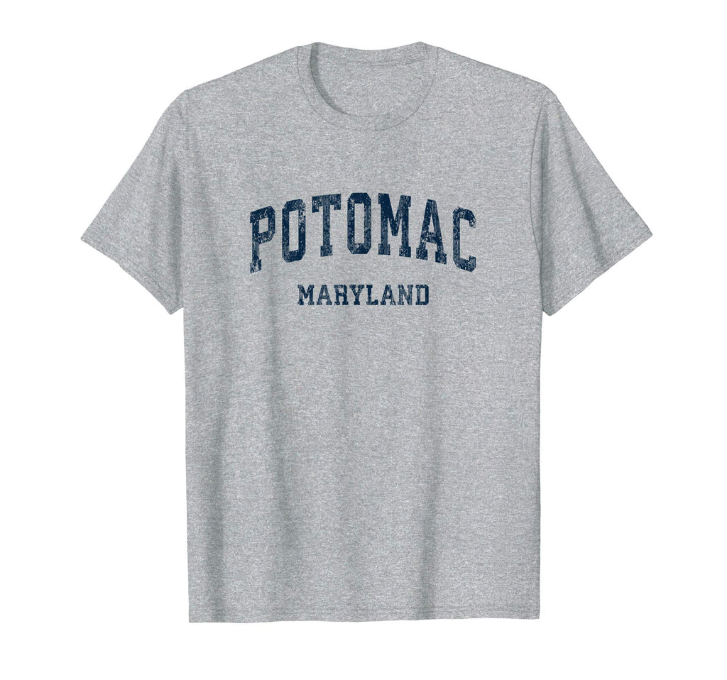 Potomac Maryland Md Varsity Sports Navy T-Shirt - Trendy Graphic Unisex - T-Shirt, Sweatshirt, Hoodie