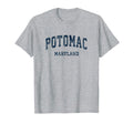 Potomac Maryland Md Varsity Sports Navy T-Shirt - Trendy Graphic Unisex - T-Shirt, Sweatshirt, Hoodie