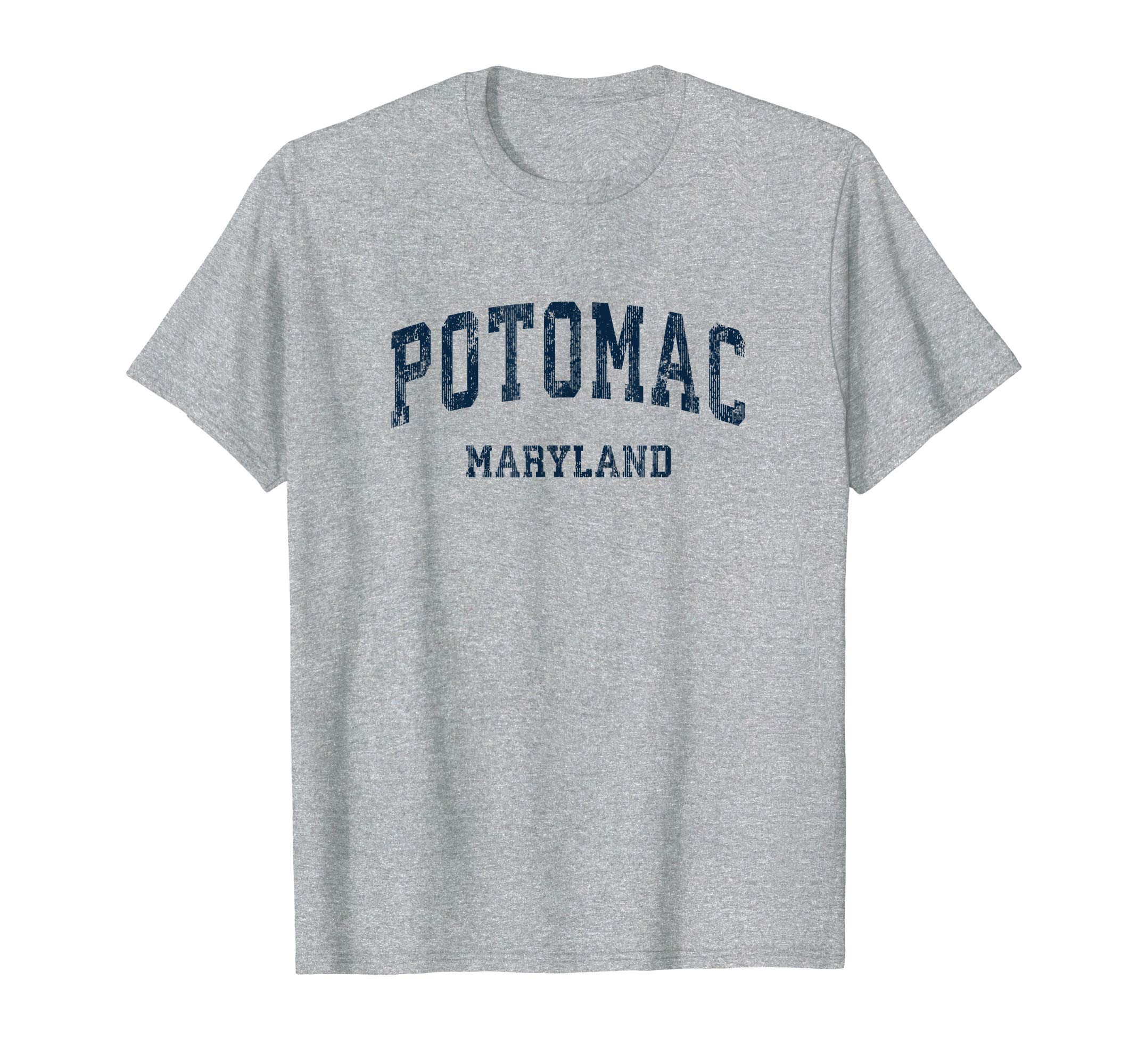 Potomac Maryland Md Varsity Sports Navy T-Shirt - Trendy Graphic Unisex - T-Shirt, Sweatshirt, Hoodie