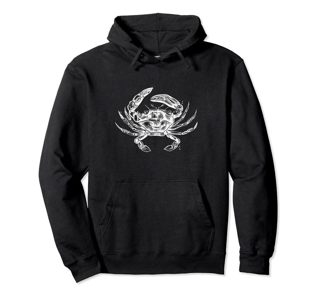 Crab White Hoodie - Novelty Apparel Men Women - T-Shirt, Sweatshirt, Hoodie