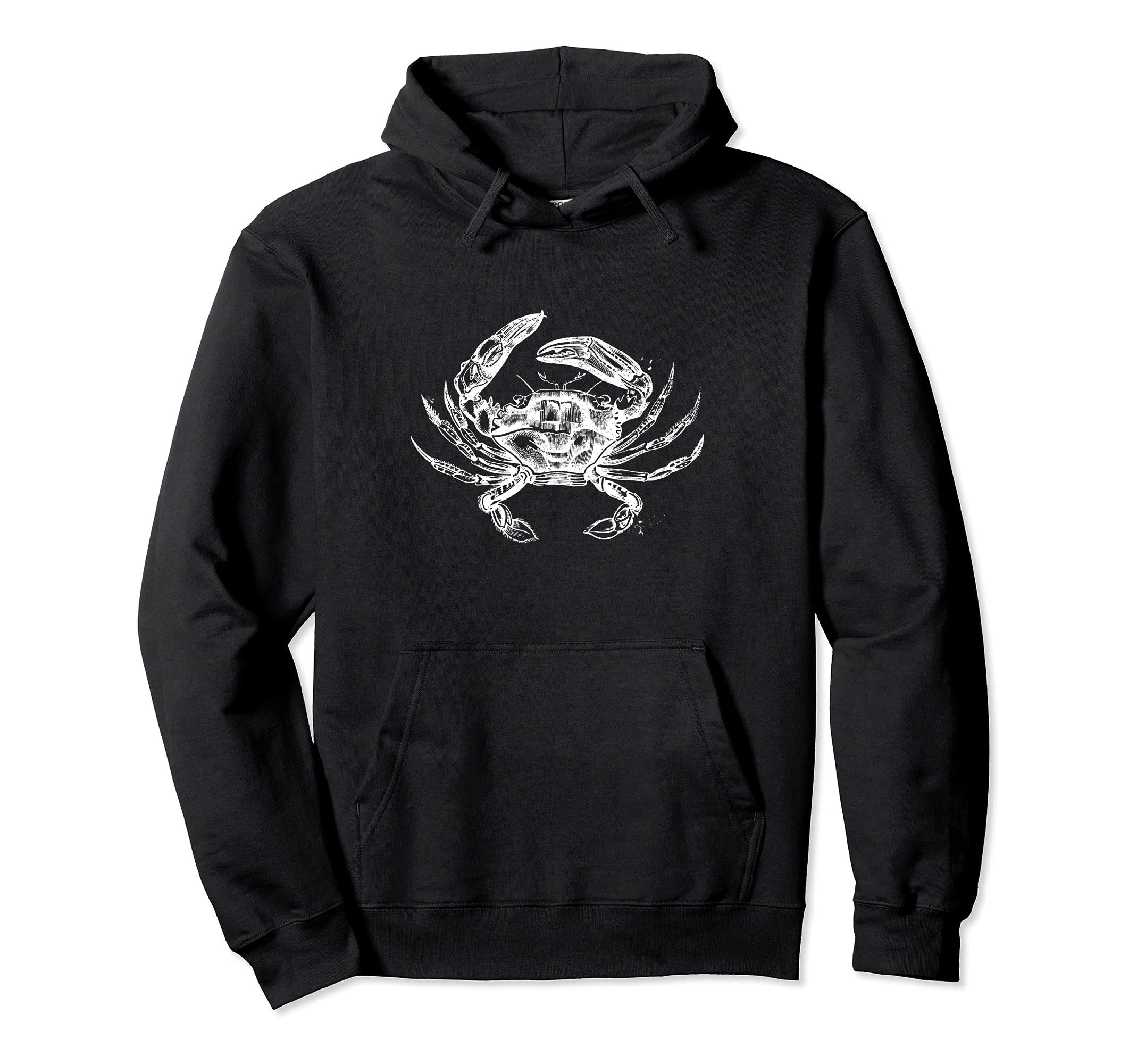 Crab White Hoodie - Novelty Apparel Men Women - T-Shirt, Sweatshirt, Hoodie