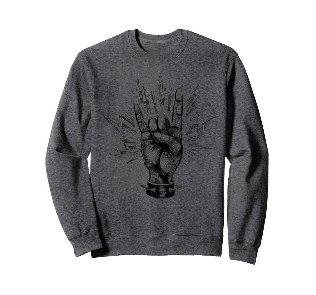 90S Grunge Punk Rock Hand Gesture Sweatshirt - Graphic Print Unisex - T-Shirt, Sweatshirt, Hoodie