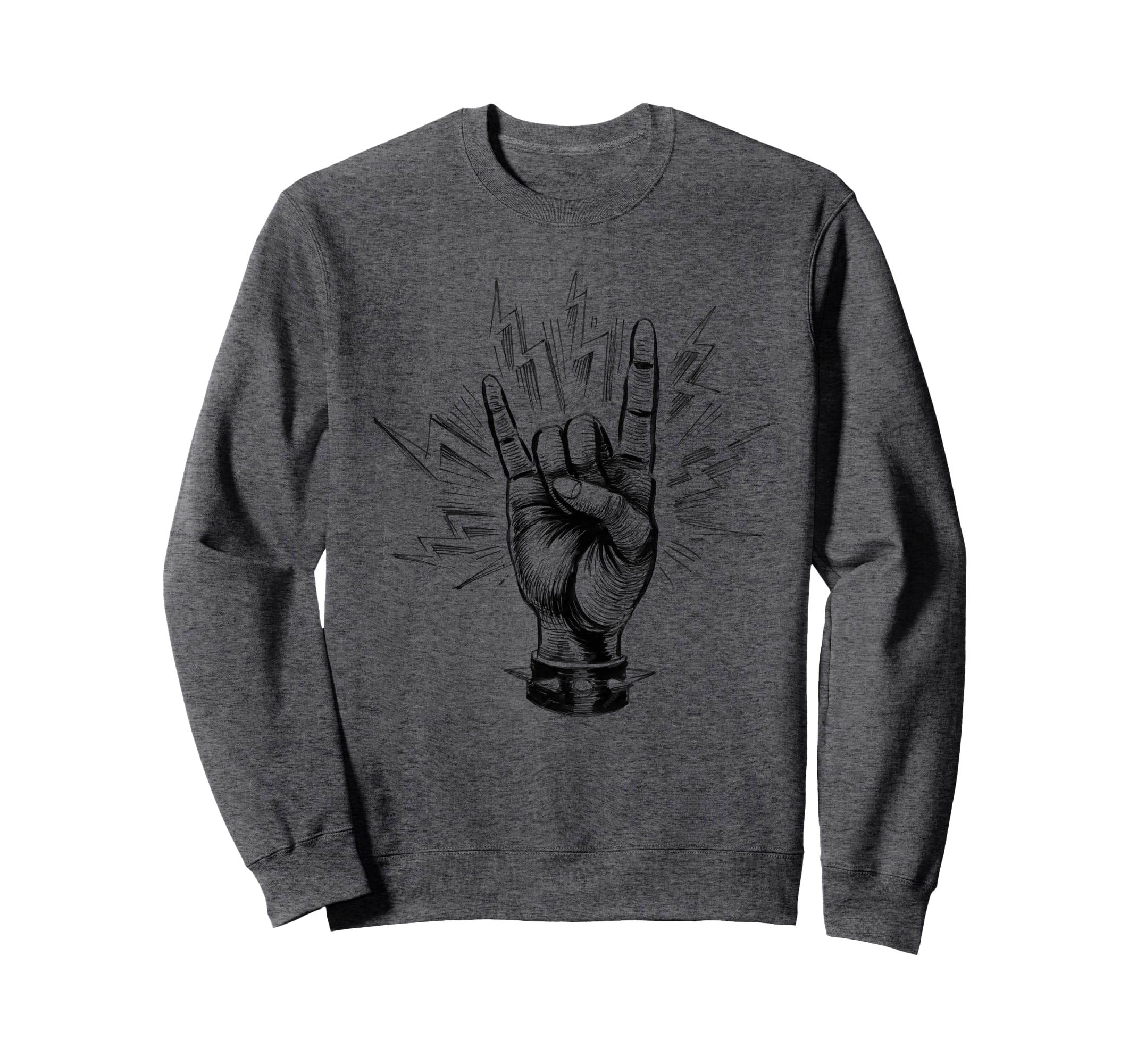 90S Grunge Punk Rock Hand Gesture Sweatshirt - Graphic Print Unisex - T-Shirt, Sweatshirt, Hoodie