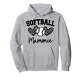 Personalized Baseball Heart Mammie Hoodie - Minimalist Print Men Women - T-Shirt, Sweatshirt, Hoodie