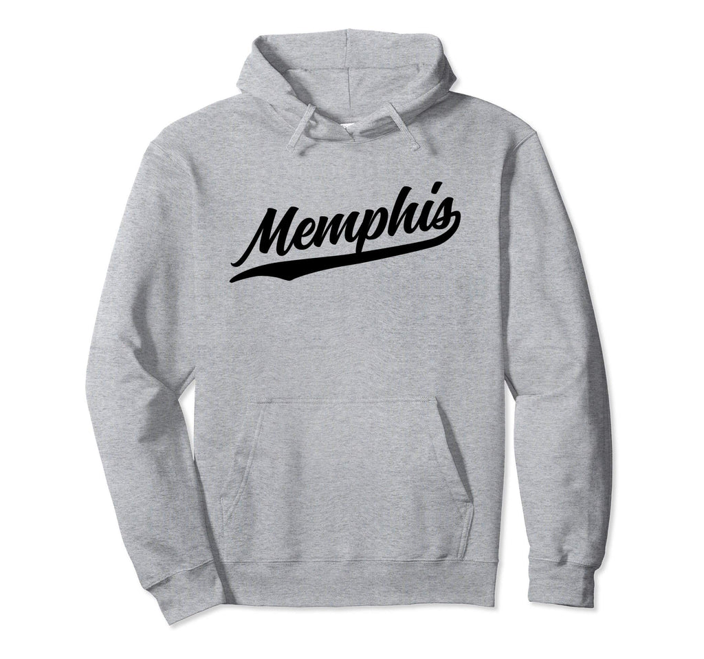 Memphis Tennessee Script 1970S Black Hoodie - Minimalist Print for Adults - T-Shirt, Sweatshirt, Hoodie