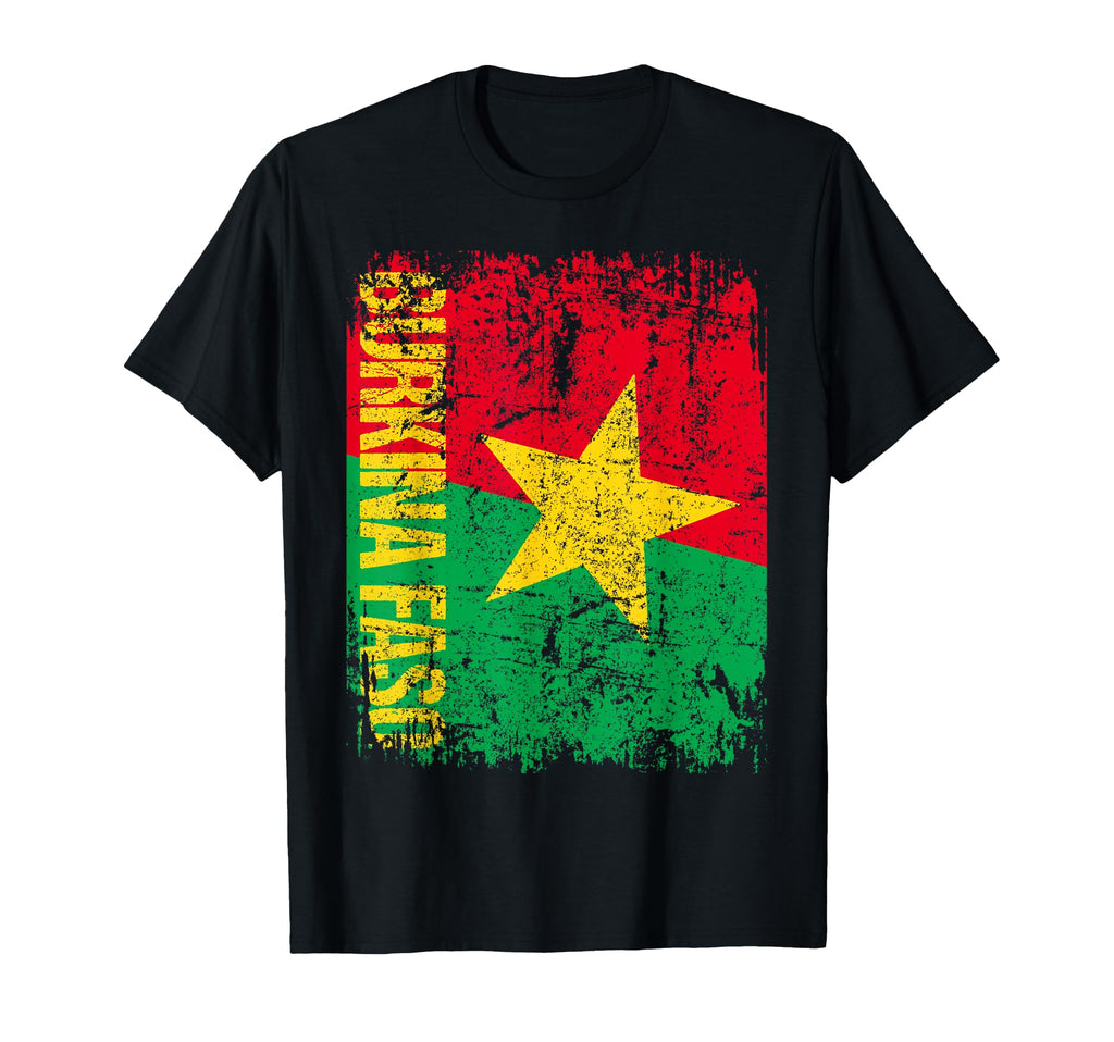 Burkina Faso Flag Distressed Burkina T-Shirt - Unique Graphic Men Women - T-Shirt, Sweatshirt, Hoodie