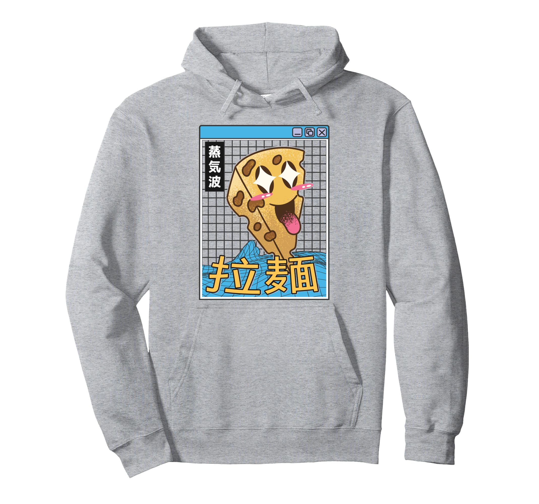 Japan Cheese Kawaii Grid Vaporwave Hoodie - Casual Everyday Wear Men Women - T-Shirt, Sweatshirt, Hoodie