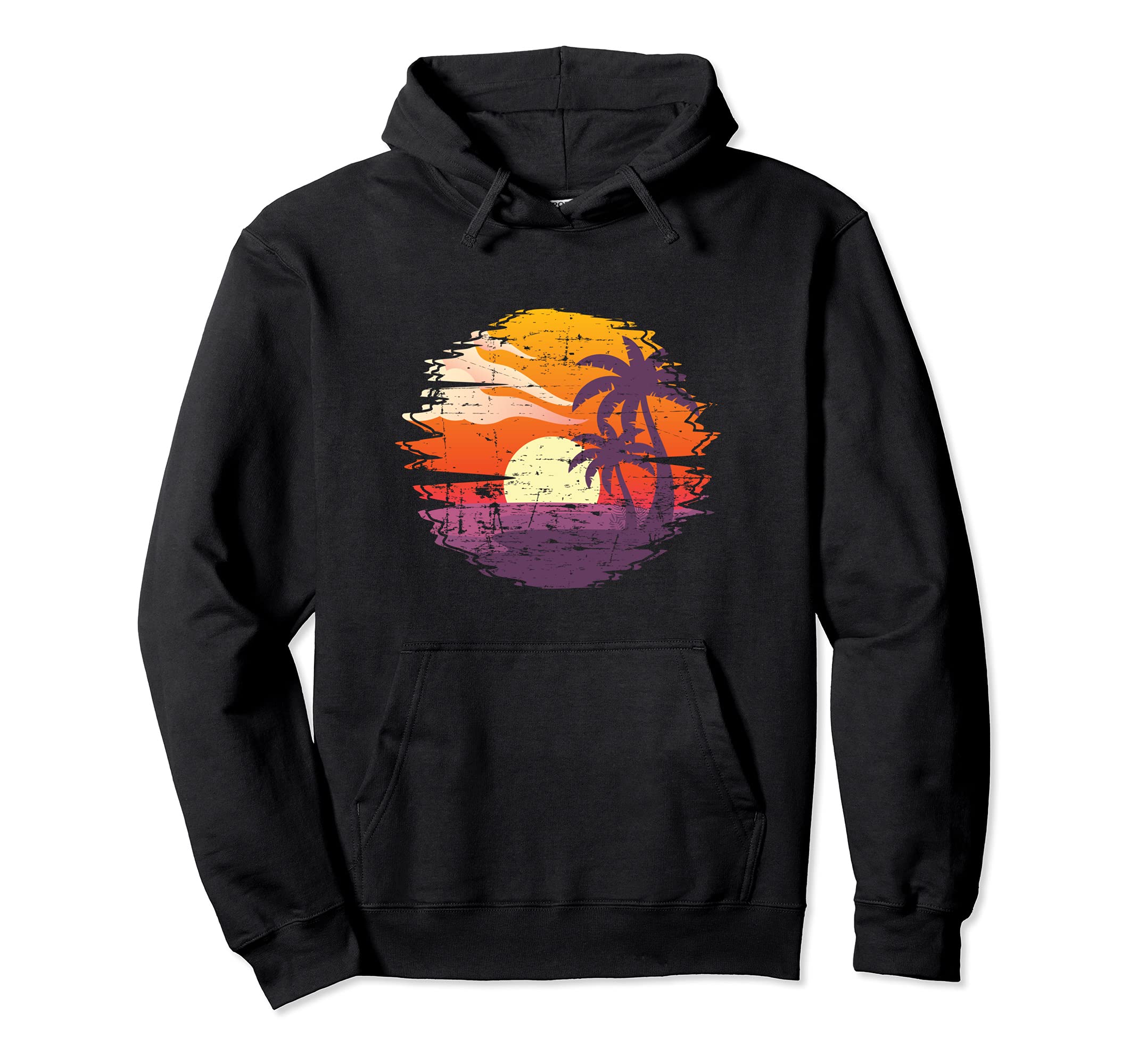 80S Vaporwave Aesthetic Tropical Hoodie - Casual Everyday Wear Men Women - T-Shirt, Sweatshirt, Hoodie