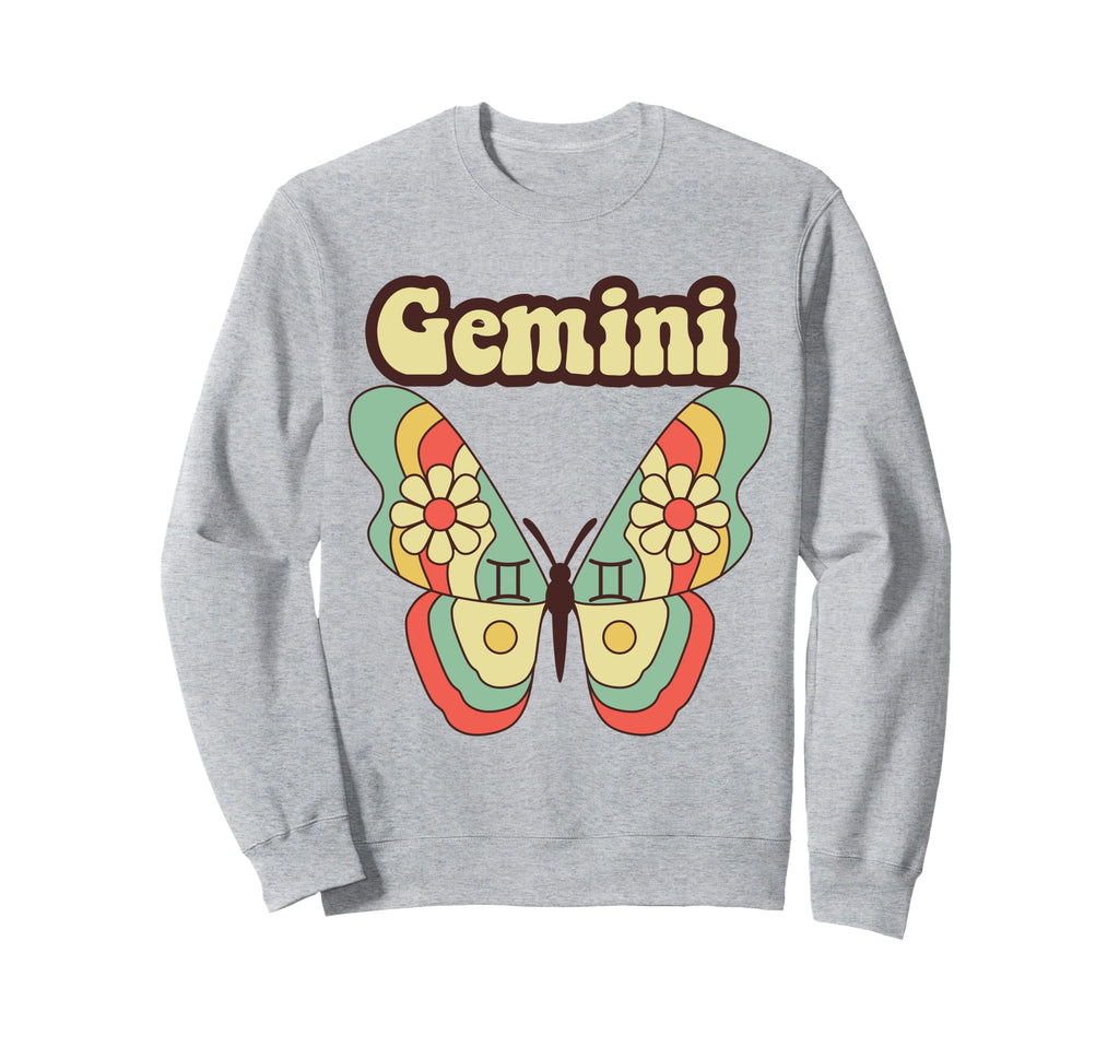 Gemini Butterfly Zodiac Astrology Sweatshirt - Streetwear Style for Adults - T-Shirt, Sweatshirt, Hoodie