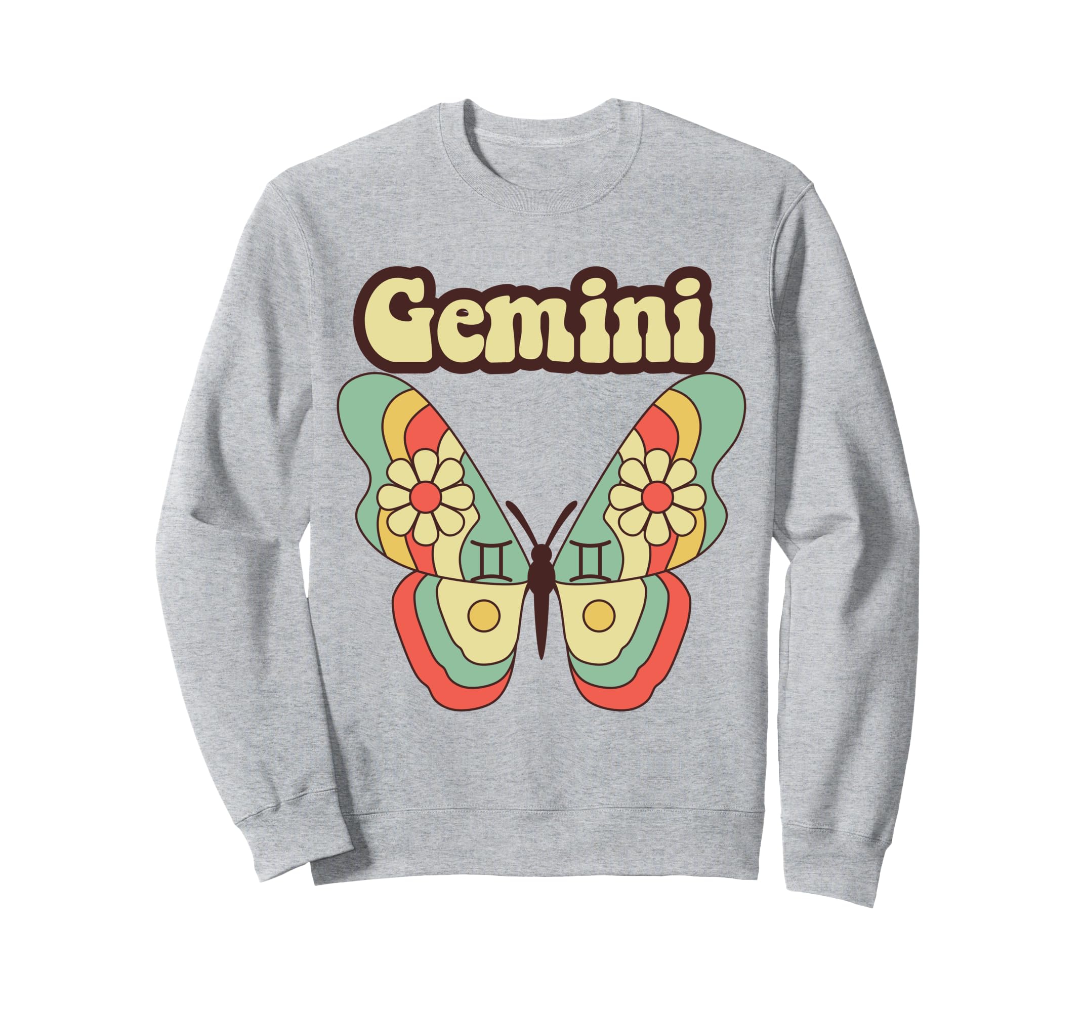Gemini Butterfly Zodiac Astrology Sweatshirt - Streetwear Style for Adults - T-Shirt, Sweatshirt, Hoodie