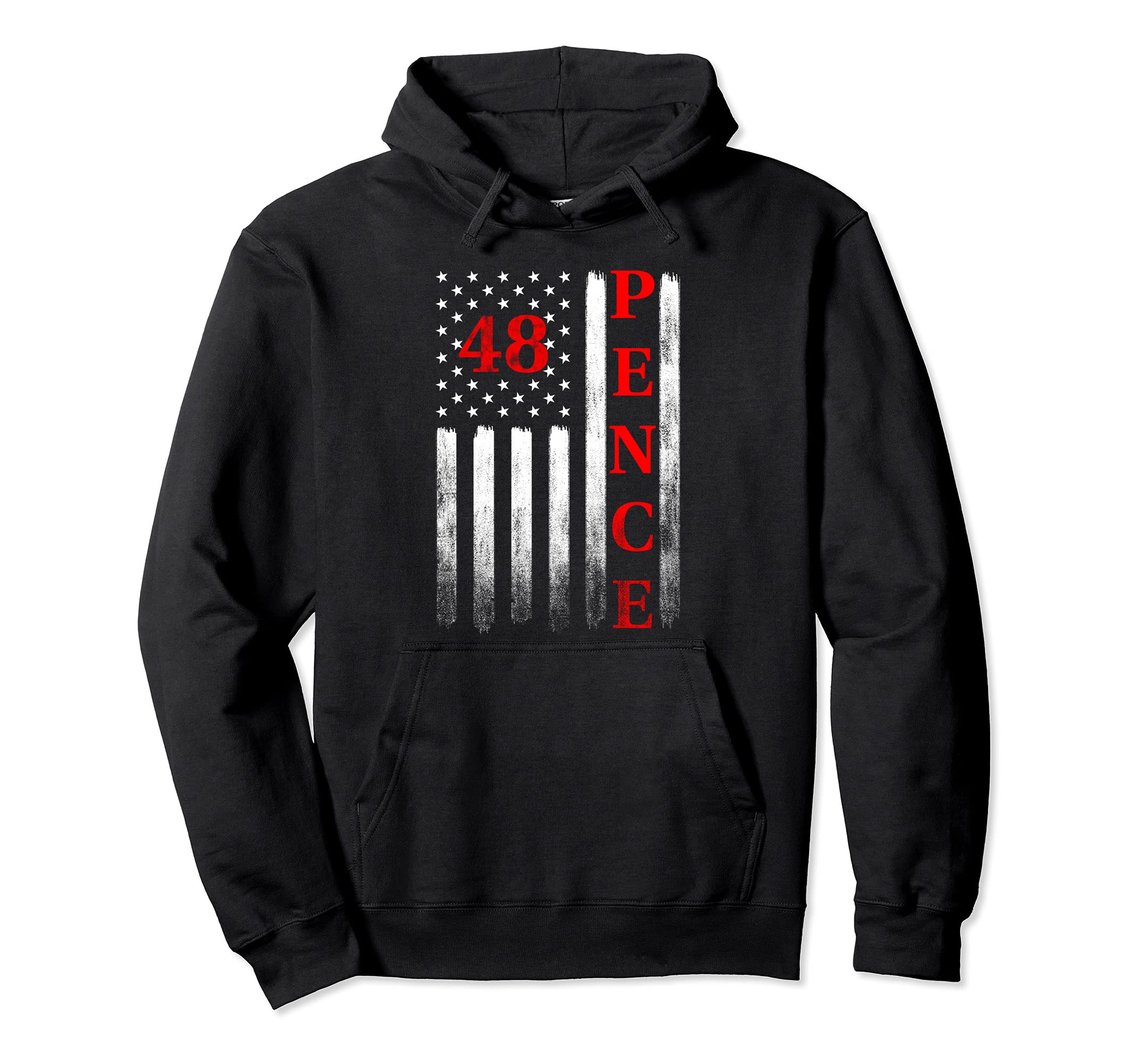 2028 Mike Pence American Flag Faded Hoodie - Fun Novelty Design Unisex - T-Shirt, Sweatshirt, Hoodie