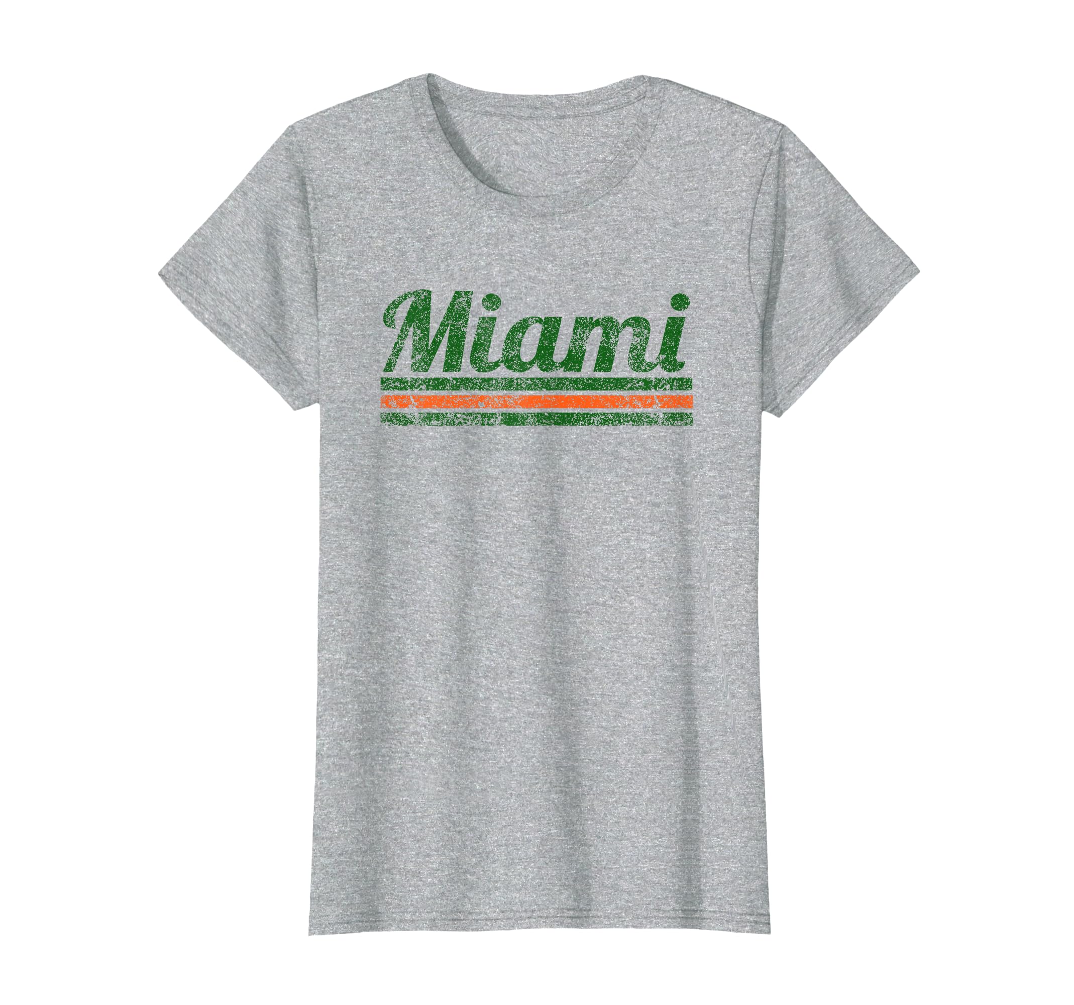 Miami Florida Weathered Stripe Throwback T-Shirt - Graphic Print for Adults - T-Shirt, Sweatshirt, Hoodie