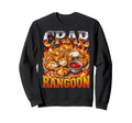 Fiery 90S Bootleg Crab Rangoon Foodie Sweatshirt - Aesthetic Graphic Unisex - T-Shirt, Sweatshirt, Hoodie