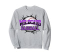 Wildcats Baseball Break Purple Sweatshirt - Unique Graphic for Adults - T-Shirt, Sweatshirt, Hoodie