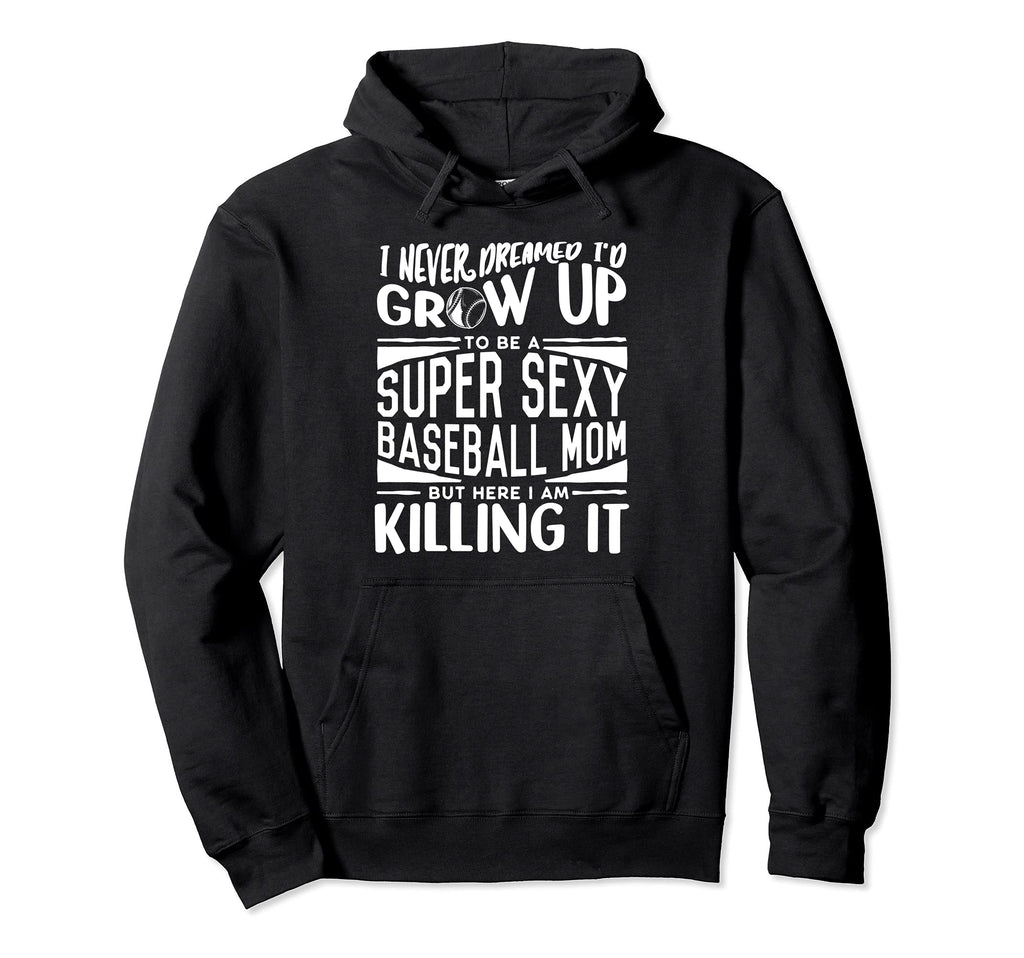Baseball Player Mom Baseball Lover Hoodie - Trendy Graphic Men Women - T-Shirt, Sweatshirt, Hoodie