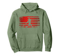 American Flag Baseball Baseball Hoodie - Minimalist Print Unisex - T-Shirt, Sweatshirt, Hoodie