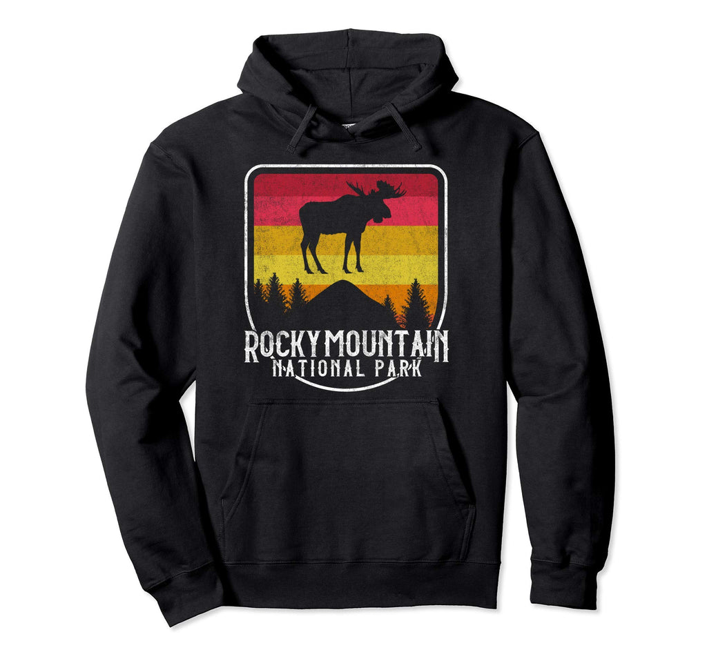 Rocky Mountain National Park Distressed Hoodie - Unique Graphic Men Women - T-Shirt, Sweatshirt, Hoodie