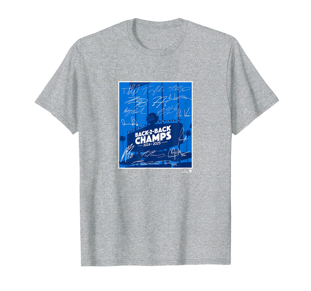 Los Angeles Baseball Back To Back Champs T-Shirt - Aesthetic Graphic Unisex - T-Shirt, Sweatshirt, Hoodie