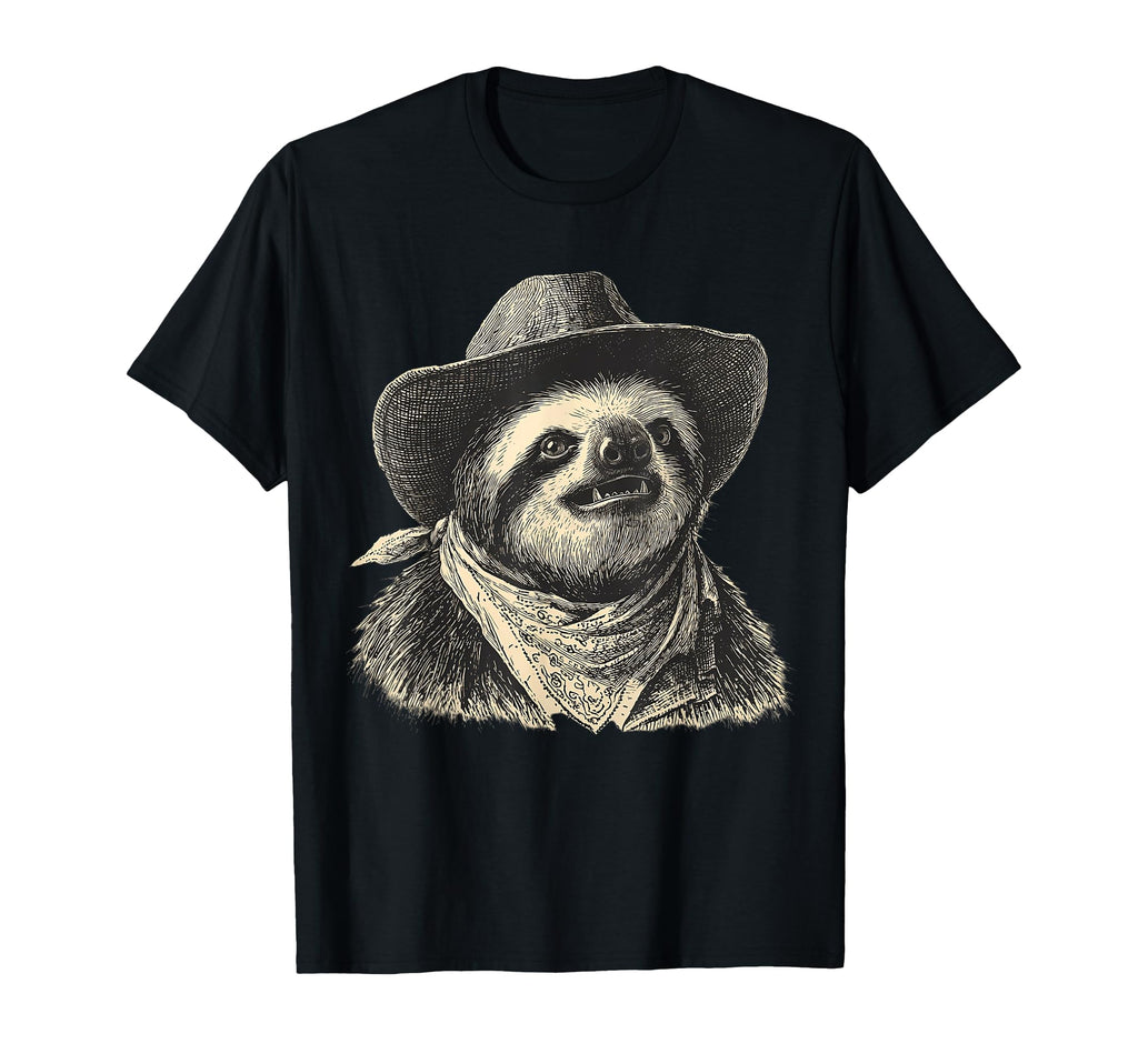 Country Cowboy Sloth Rodeo Cowgirl T-Shirt - Novelty Apparel Men Women - T-Shirt, Sweatshirt, Hoodie