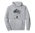 Lone Penguin Mountain 90S Escape Hoodie - Custom Art Print for Adults - T-Shirt, Sweatshirt, Hoodie