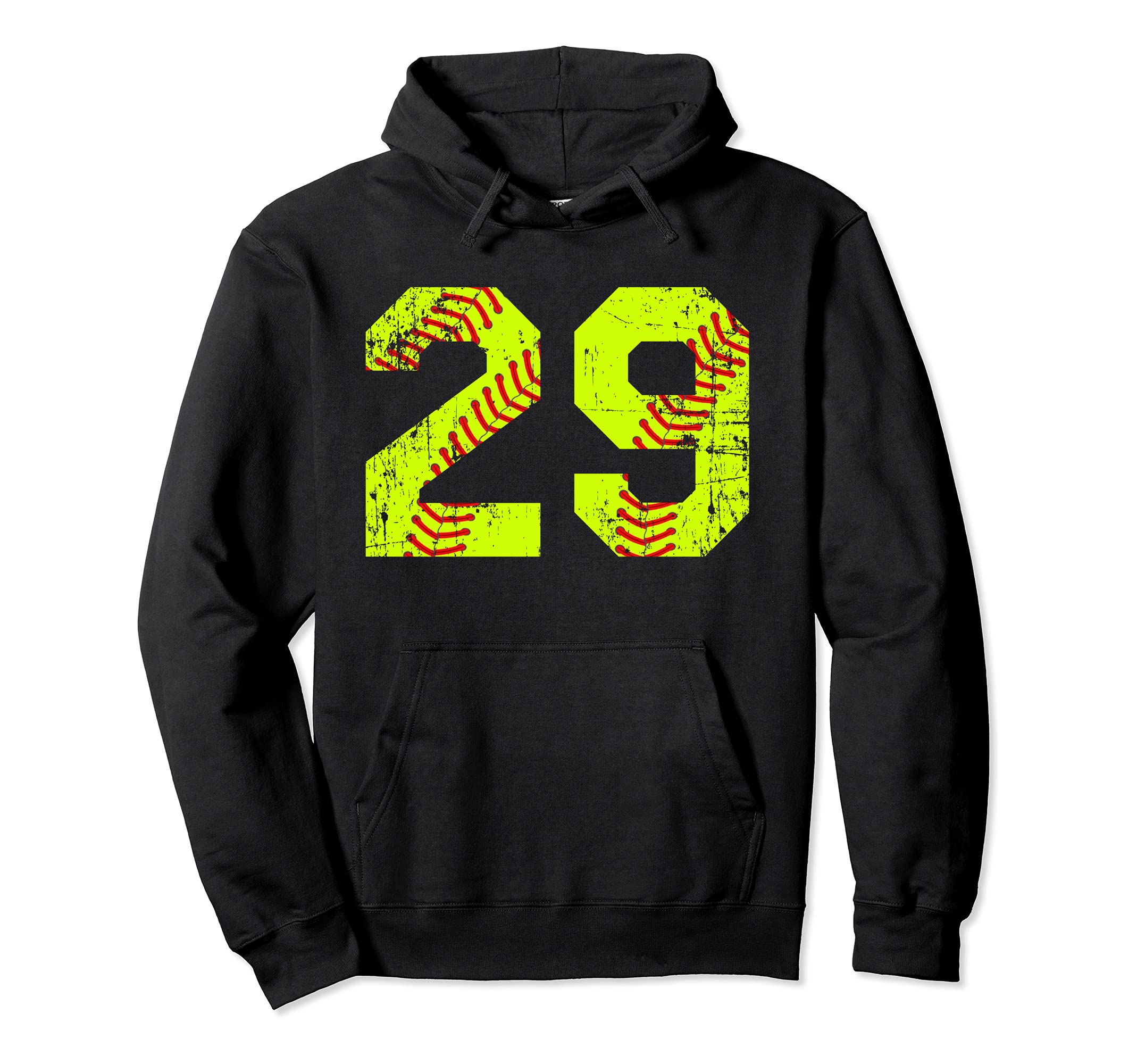 Softball 29 Jersey Number Hoodie - Aesthetic Graphic Unisex - T-Shirt, Sweatshirt, Hoodie