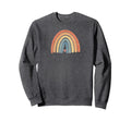 Boho Rainbow Heart Minimal Sweatshirt - Streetwear Style for Adults - T-Shirt, Sweatshirt, Hoodie