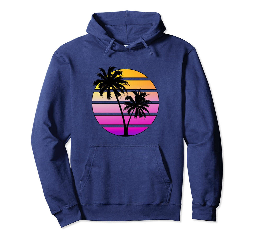 Synthwave Sunset Hoodie - Fun Novelty Design Unisex - T-Shirt, Sweatshirt, Hoodie