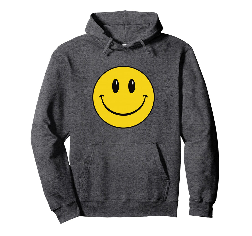 70S Yellow Smile Face Happy Peace Smiling Hoodie - Unique Graphic Unisex - T-Shirt, Sweatshirt, Hoodie