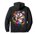 Panda Baseball Player Paint Splash Hoodie - Aesthetic Graphic for Adults - T-Shirt, Sweatshirt, Hoodie