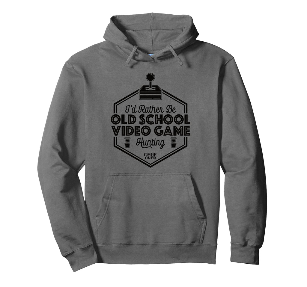 Id Rather Be Old School Gaming Arcade Hoodie - Custom Art Print for Adults - T-Shirt, Sweatshirt, Hoodie