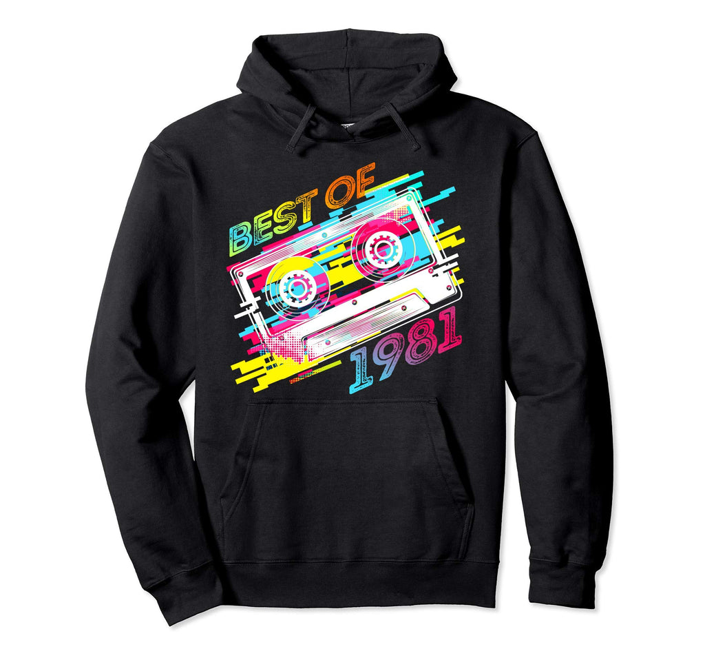 Best 1981 40Th Birthday Gifts Cassette Hoodie - Fun Novelty Design Unisex - T-Shirt, Sweatshirt, Hoodie