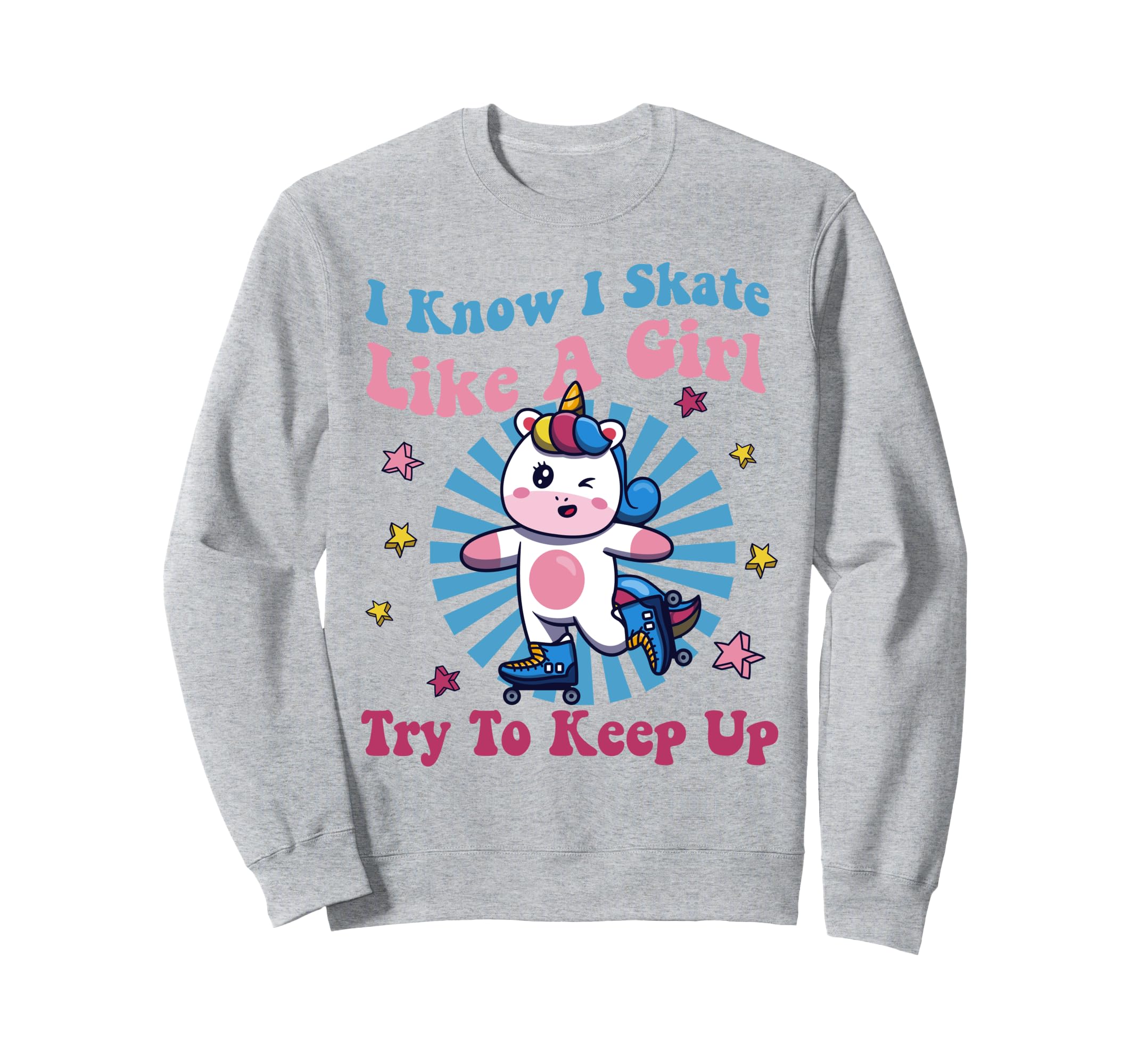 Roller Skating Skate 1970S Unicorn Sweatshirt - Unique Graphic Men Women - T-Shirt, Sweatshirt, Hoodie