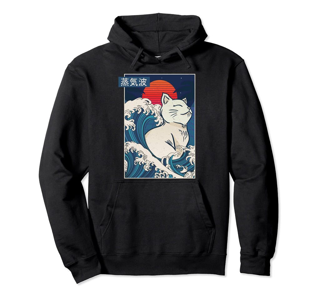 Anime Vaporwave Kanagawa Wave Kawaii Hoodie - Streetwear Style Men Women - T-Shirt, Sweatshirt, Hoodie