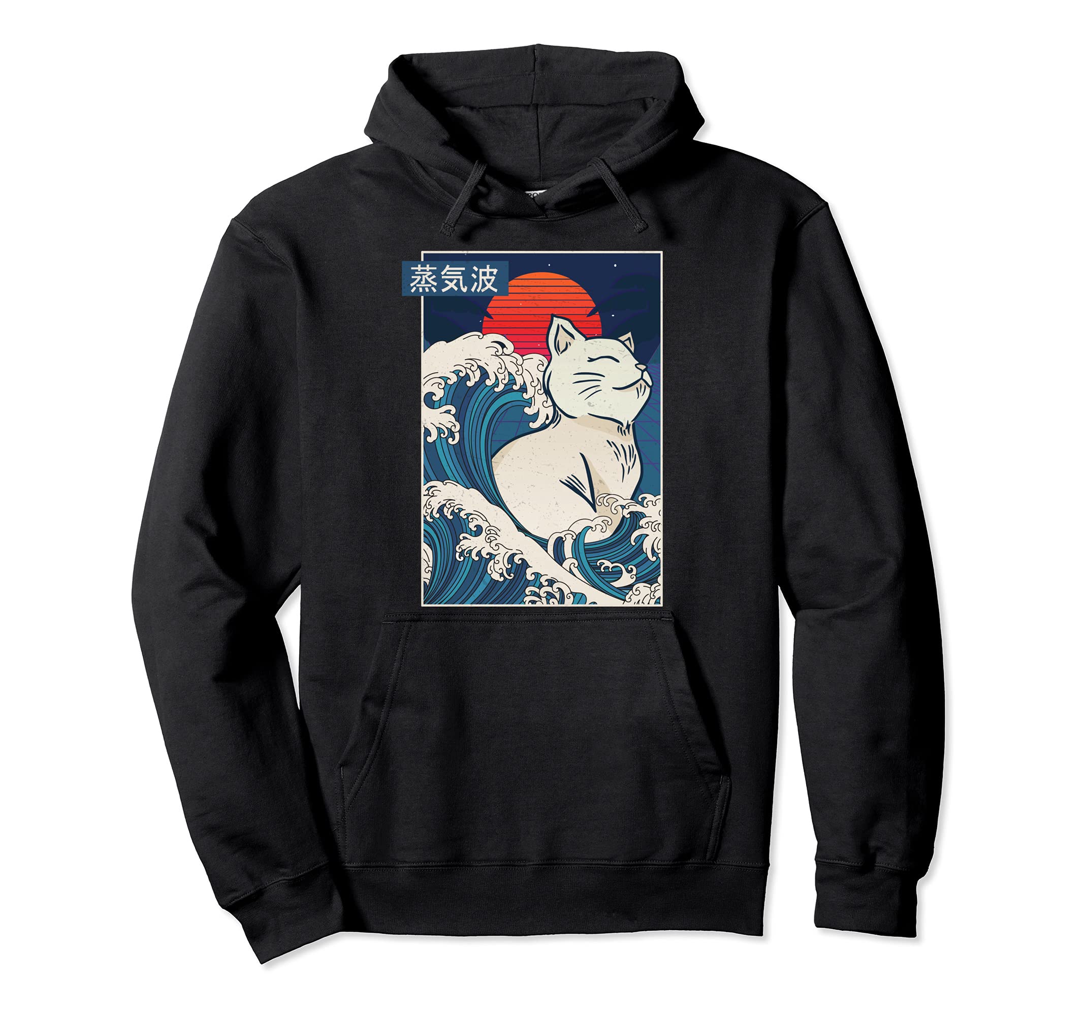 Anime Vaporwave Kanagawa Wave Kawaii Hoodie - Streetwear Style Men Women - T-Shirt, Sweatshirt, Hoodie