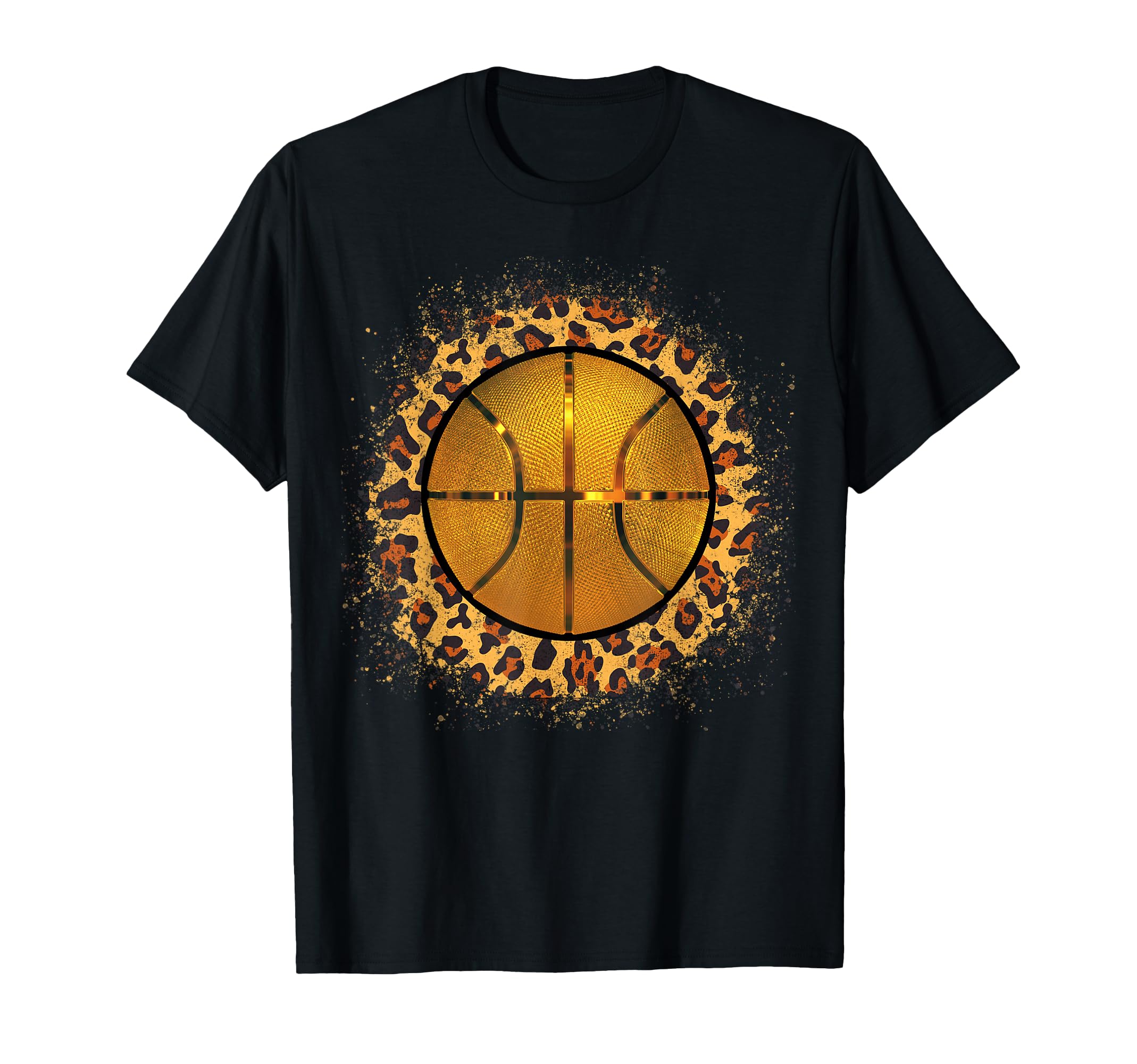 Golden Basketball Leopard Basketball T-Shirt - Streetwear Style for Adults - T-Shirt, Sweatshirt, Hoodie