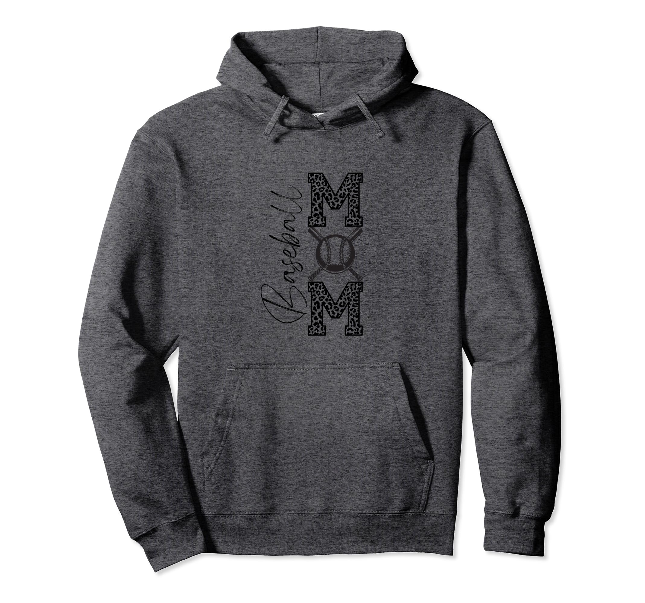 Baseball Mom Leopard Hoodie - Graphic Print for Adults - T-Shirt, Sweatshirt, Hoodie