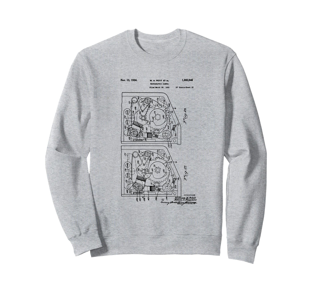 Camera Photographic Patent 1934 Drawing Sweatshirt - Graphic Print Unisex - T-Shirt, Sweatshirt, Hoodie