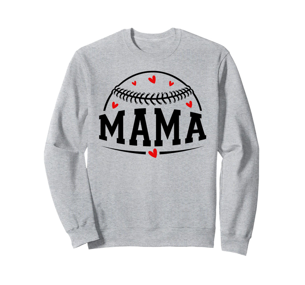 Baseball Mama Mom Happy Mothers Sweatshirt - Minimalist Print Men Women - T-Shirt, Sweatshirt, Hoodie