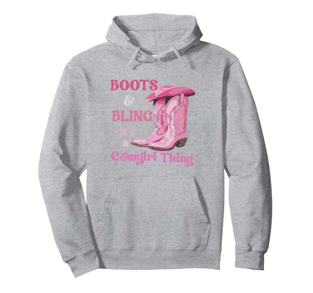 Boots Bling Its Cowgirl Thing Howdy Hoodie - Custom Art Print Unisex - T-Shirt, Sweatshirt, Hoodie