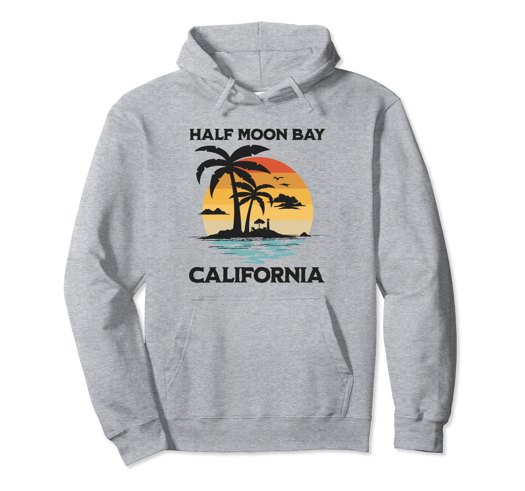 Half Moon Bay California Beach Surf Hoodie - Graphic Print Men Women - T-Shirt, Sweatshirt, Hoodie