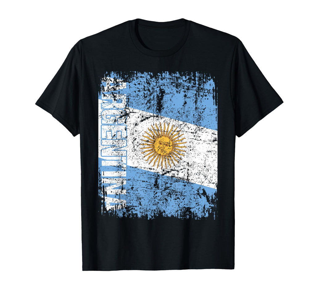 Argentina Flag Distressed Argentina T-Shirt - Fun Novelty Design for Adults - T-Shirt, Sweatshirt, Hoodie
